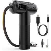 SPETLEK Cordless Digital Tyre Inflator USB Rechargeable Air Compressor in Black
