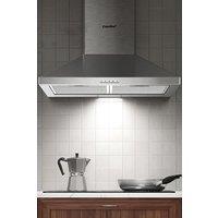 Living and Home 60cm Chimney Cooker Hood Wall Mounted Range Hood Extractor Hood with LED in Silver