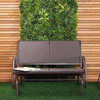 Charles Bentley Steel 2 Seater Rocking Bench - Grey