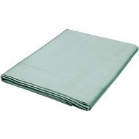 1951 'Luxury 400 Thread Count' Cotton Sateen Flat Sheet in Green | Size: King Flat