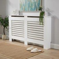 Home Source York Large Radiator Cover Unit Home Decorative Modern Design in White