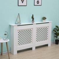 Home Source Large Radiator Cover MDF Wooden Home Decorative Modern Design in White