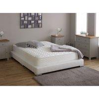 Starlight Beds Essentials Zig Zag Memory Foam Hybrid Open Coil Spring Mattress in White | Size: EU Double