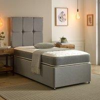 Starlight Beds Zig Zag Hybrid Spring Mattress - 19cm Deep Soft Firmness in Grey | Size: EU Double