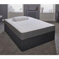eXtreme Comfort Ltd Cooltouch Essentials Wave Grey Border Quilted Hybrid Spring Mattress | Size: EU Double