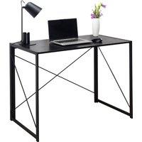 House of Home Wooden Folding Office Desk Foldable Computer & Study Table Ideal for Laptops & Coffee in Black