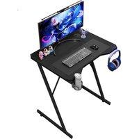House of Home Gaming Desk Carbon Fibre 80cm Cup & Headphone Holder in Black