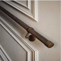 Woodworx Ebony Premium Easy Install Indoor Modern Stair Handrail Kit 3.6m in Black