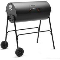 Vytronix Big Smokey Charcoal BBQ Portable Barbecue Smoker Warming Rack Non-Stick Grill in Black | Size: 1 Pack