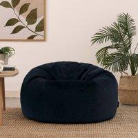 icon Kingston Classic Velvet Bean Bag Chair Ochre Yellow Bean Bags in Dark Blue