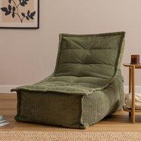 icon Scandi Jumbo Corduroy Bean Bag Lounger in Green | Size: Medium