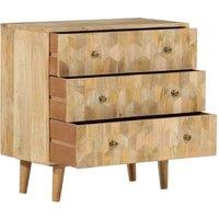 Berkfield Home Drawer Cabinet 70x35x70 cm Solid Wood Mango in Brown | Size: 70 x 35 x 70 cm