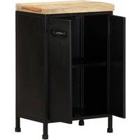 Berkfield Home Sideboard 47x35x76 cm Rough Mango Wood in Brown | Size: 47 x 35 x 76 cm