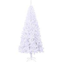 Berkfield Home Dense Artificial Christmas Tree with Stand 180 cm 620 Branches in White