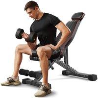 Nordara Weight Bench Adjustable Foldable Incline Full Body Gym Workout in Black