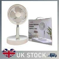Nordara Portable Folding USB Fan 4-Speed Desk Hand-held Stand in White
