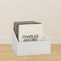 Nordara White Modern Vinyl Record Storage Box LP Holder for 12 Records