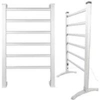 EONLION 6 Bar Electric Towel Rail Radiator Bathroom Heated Rack in White