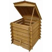EONLION 328L Beehive Wooden Compost Bin for Garden Kitchen Waste in Brown