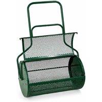 VOGREX 24" Steel Compost Peat Spreader Roller Lawn Renovation Top Dress in Green