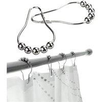Havendro SHOWER CURTAIN ROD RAIL STAINLESS STEEL CURVED OVAL in Silver