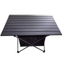 Nordara Folding Camping Table Picnic Portable Bbq Outdoor in Black