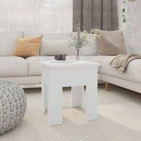 Berkfield Home Coffee Table White 40x40x42 cm Engineered Wood | Size: 40 x 40 x 42 cm