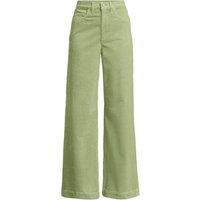 Lands' End Women's Wide Leg Cord Jeans, High Waisted in Green | Size: 12