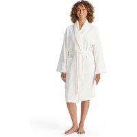 CHRISTY Women's 'Supreme Velour' 100% Sheared Cotton Bath Robe in White | Size: Small