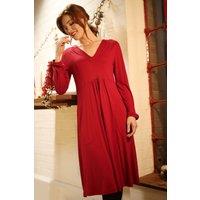 Nomads Clothing Women's Womens Gathered Yoke Dress in Dark Red | Size: 8