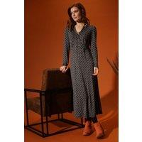 Nomads Clothing Women's Womens Mock Wrap Jersey Dress in Black | Size: 10