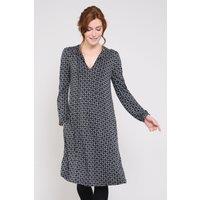 Nomads Clothing Women's Womens Tie Neck Long Sleeve Tunic Dress in Black | Size: 10