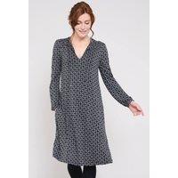 Nomads Clothing Women's Womens Tie Neck Long Sleeve Tunic Dress in Black | Size: 12