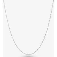 T.H.Baker Women's 9ct White Gold 18 Inch Twist Curb Chain 5-13-1614 in Silver | Size: 18 inches