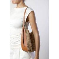 Where's That From Women's Harmoni Woven Natural Fibre Shoulder Bag in Tan