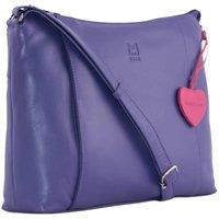 Mala leather Women's Anishka Heart Slouch Bag in Purple