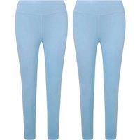 Validate Women's 247 Essential 2 Pack Leggings Sky Blue in Light Blue | Size: Large