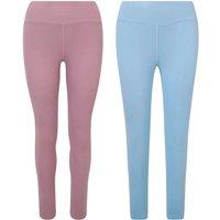 Validate Women's 247 Essential 2 Pack Leggings Pink + Sky Blue | Size: XL