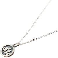 Harfi Women's Sterling Silver Mini Lotus Charm Necklace | Size: 18 inches