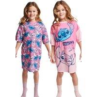 Brand Threads Lilo & Stitch Nightie 2 pack in Pink | Size: 10-11 Years