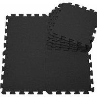 Nordara Large EVA Foam Interlocking Floor Tiles Kids Play Mats in Black