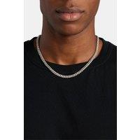 Cernucci Men's 6mm Iced Cuban Chain in Metallic Silver | Size: 20 inches