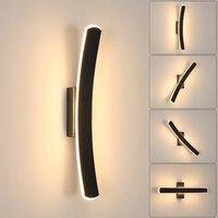 COMELY Indoor Wall Lights, 13W Minimalist Line Design Wall Lights, Black
