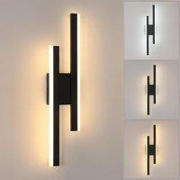 COMELY 13W Indoor Wall Lights, 3 Colour Temperature Acrylic Wall Lights, Black