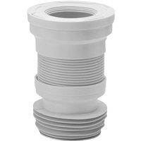 Nes Home Wirquin Toilet WC Long Pan Connector 300mm - 640mm in White