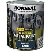 Ronseal Direct to Metal Paint 750ml - Storm Grey