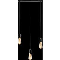 Netlighting Knightsbridge CALLA 230V E27 Contemporary 3 Light Bar Pendant Matt Black CALCO3BMB