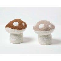 Homescapes Luxury Fabric Mushroom Doorstop Set of 2