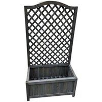 Gr8 Garden Grey Wooden Planter Lattice For Vines Garden Climbing Flower Plant Pot Trellis