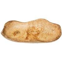 Selbrae House Olive Wood Low Rise Rustic Bowl in Natural